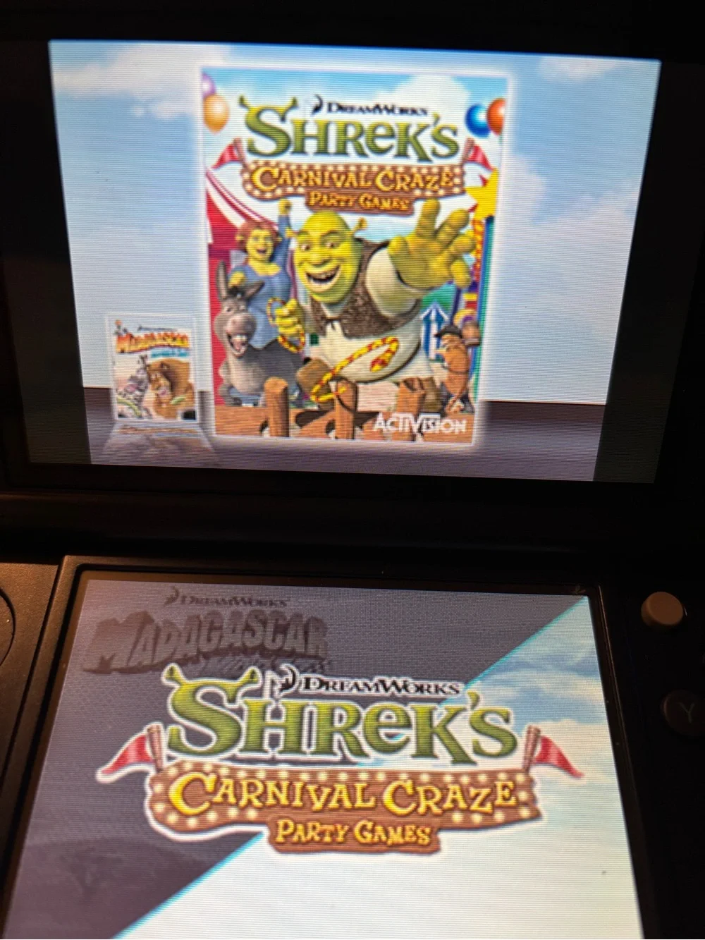 Shrek's Carnival Craze & Madagascar Kartz for Nintendo DS 2/1 video game